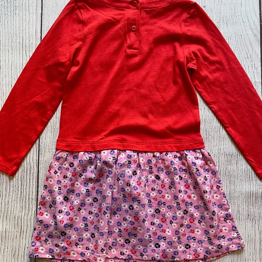 Gymboree Red & Pink Floral Dress size 4T